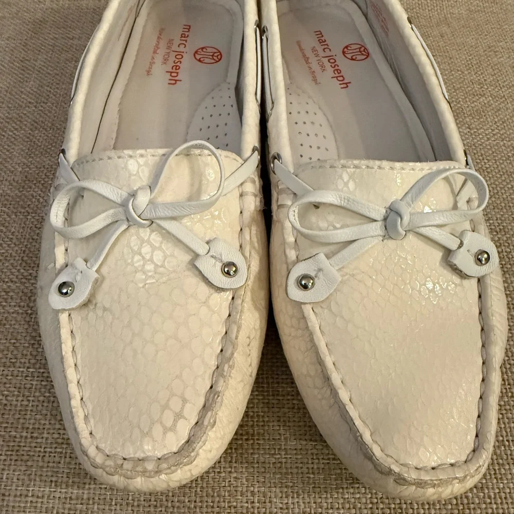 Marc Joseph Cream Women's Driving Loafers